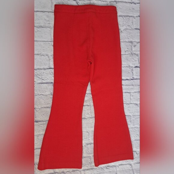 Smythe Canada Women's' Pants Flare Leg Red 100% Wool size 00 27Wx24.5 - Picture 9 of 13